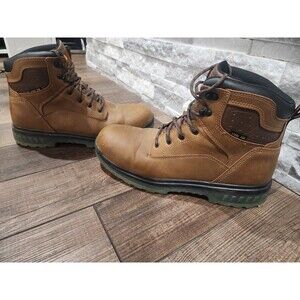 Brahma Mens Combustion MNBR22EZ001 Brown Black Steel Toe Ankle Work Boots Sz 12